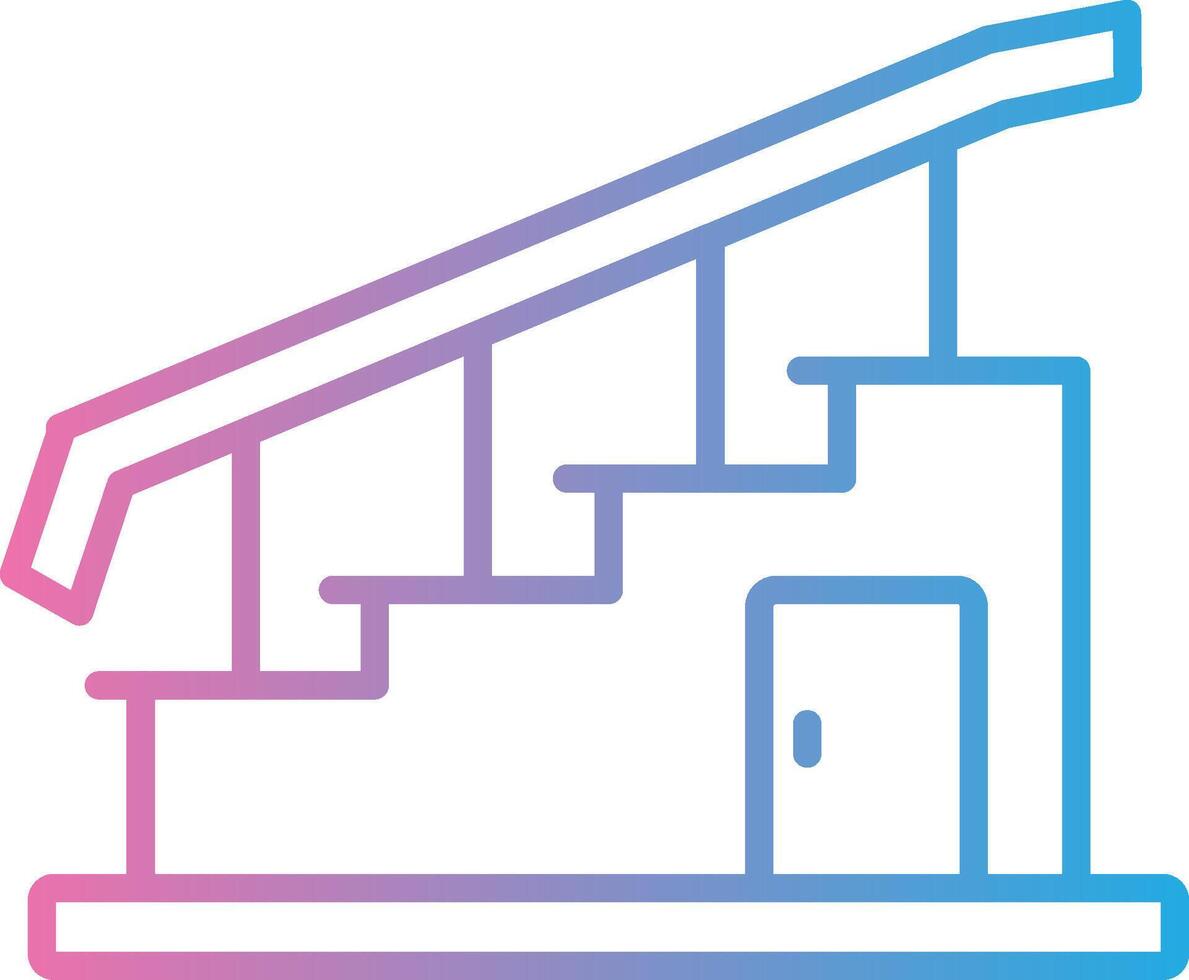 Stair Modern Color Symbol vector