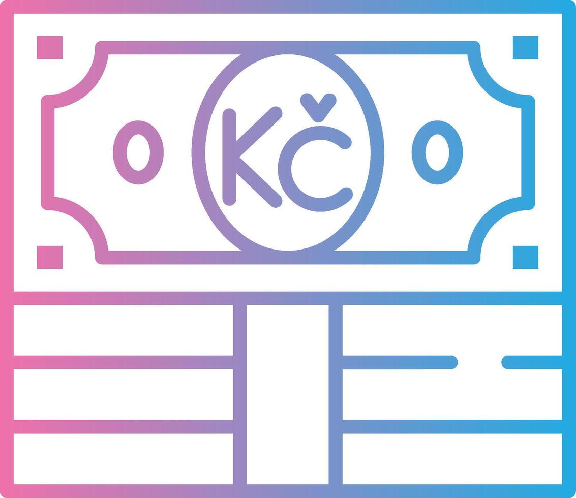 Czech Koruna Hand Drawn Sketch Symbol vector