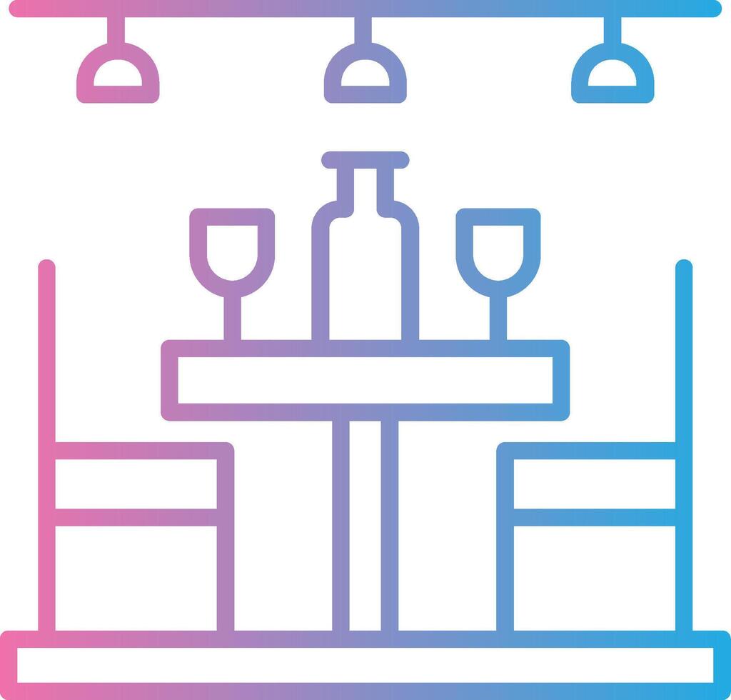 Dining Table Geometric Style Badge vector
