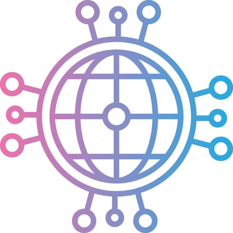 Global Network Vivid App Element vector