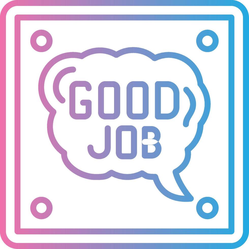 Good Job Soft Outline Graphic vector