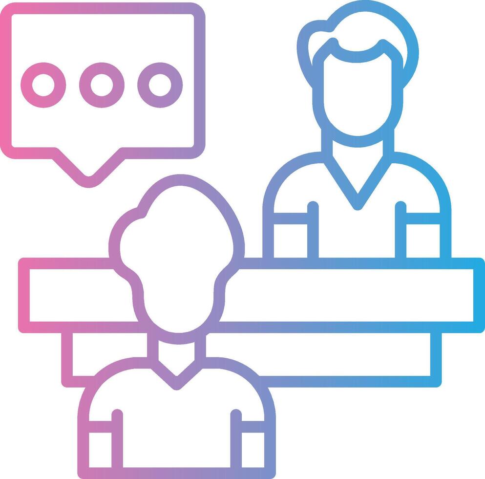 Interview Gradient Themed Symbol vector
