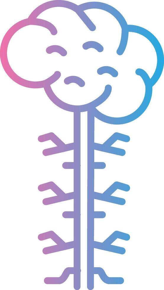 Nervous System Crisp Outline Artwork vector