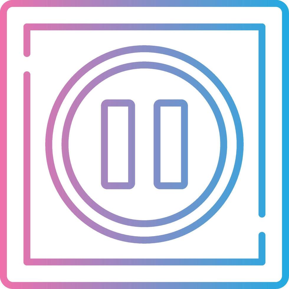 Pause Sharp Edge Visual vector