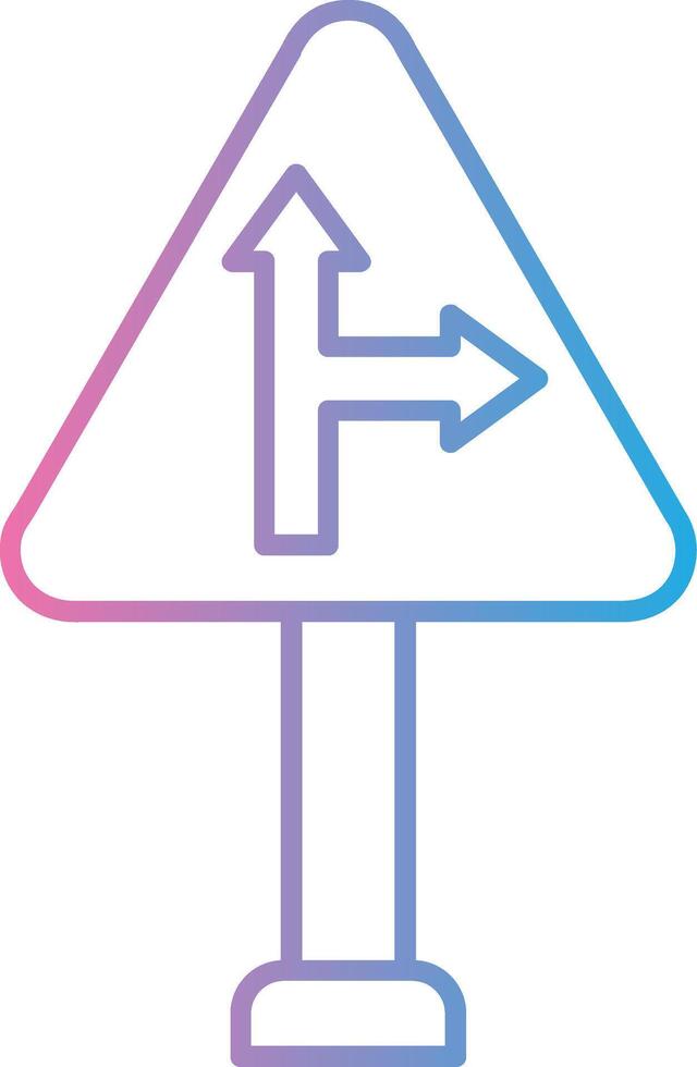 Right Turn Elegant Shape Symbol vector