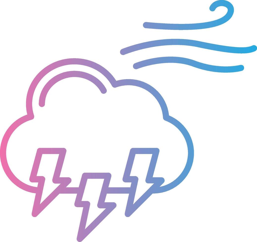 Stormy Bold Outline Badge vector