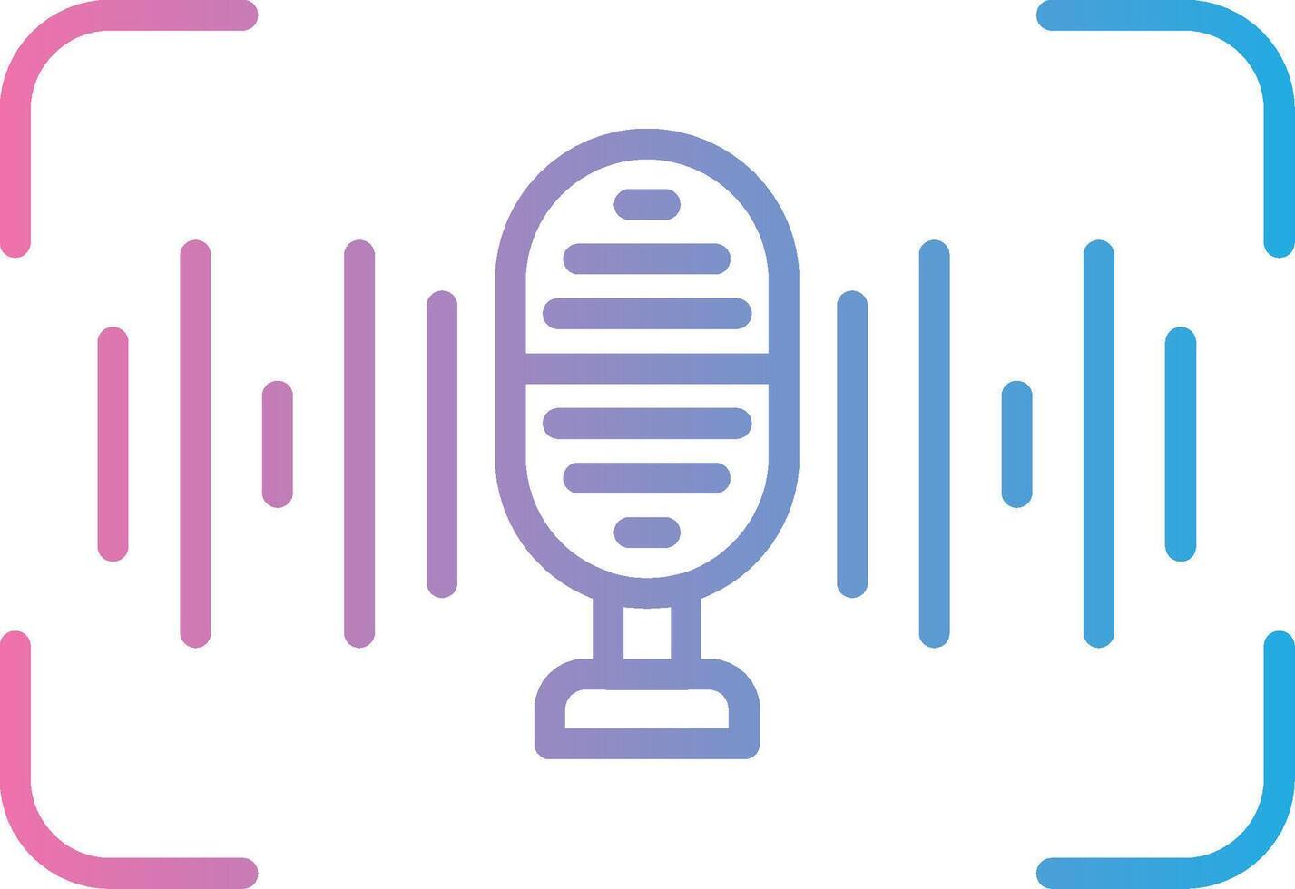 Voice Recognition Stylish UX Piece vector