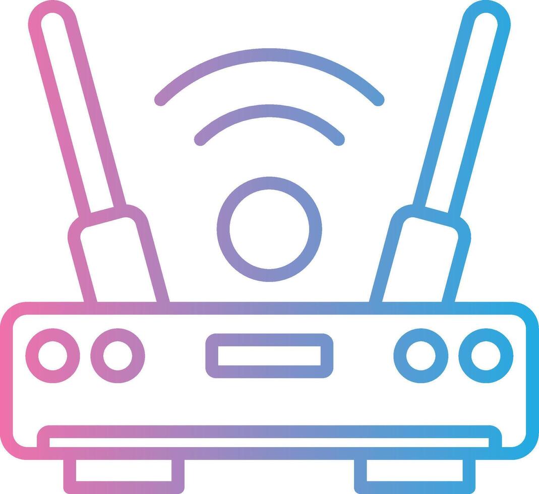 Wifi Router Cool Tone Form vector