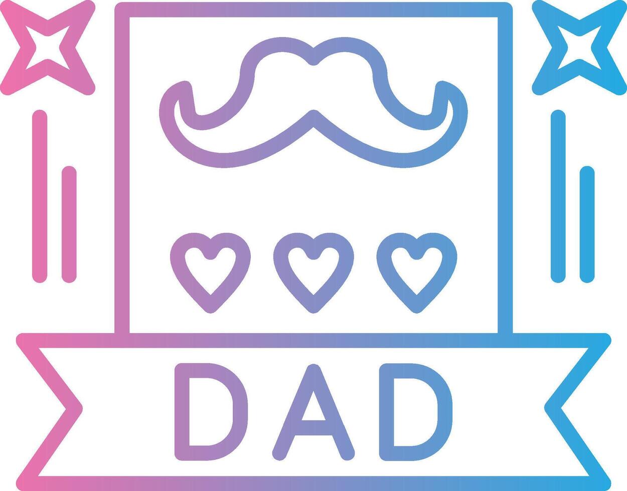 Best Dad Outlined Concept Piece vector