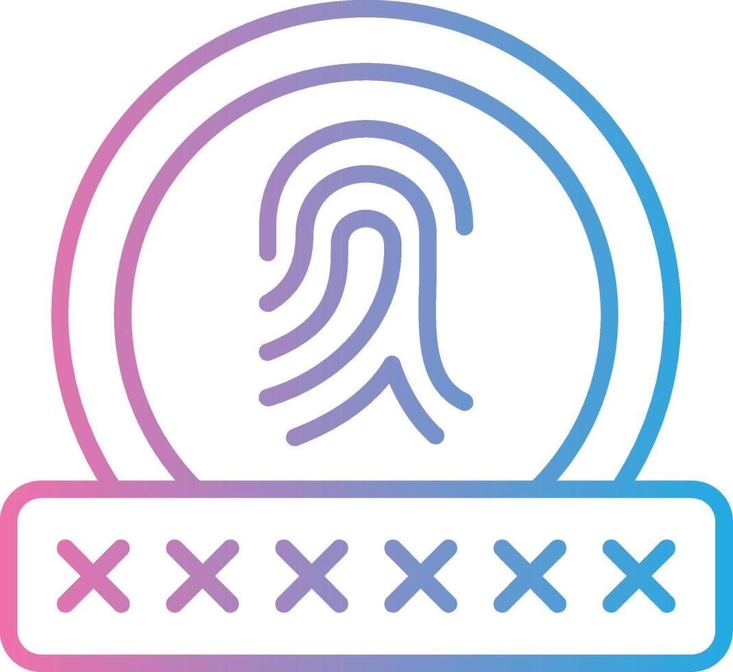 Biometric Recognition Modern Color Symbol vector