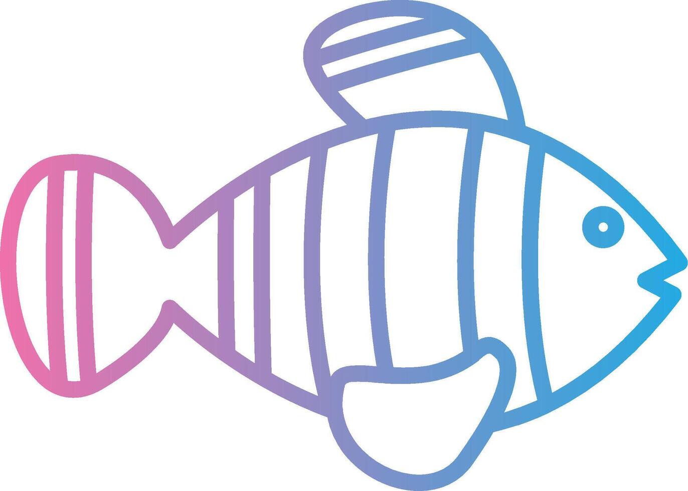 Clownfish Outlined Concept Piece vector