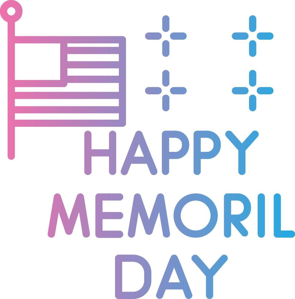 Memorial Day Cool Tone Form vector