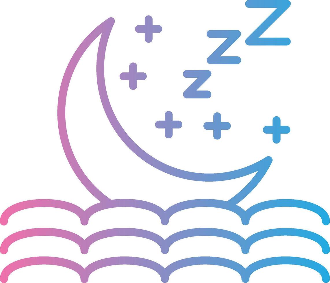 Moon Color Block Badge vector