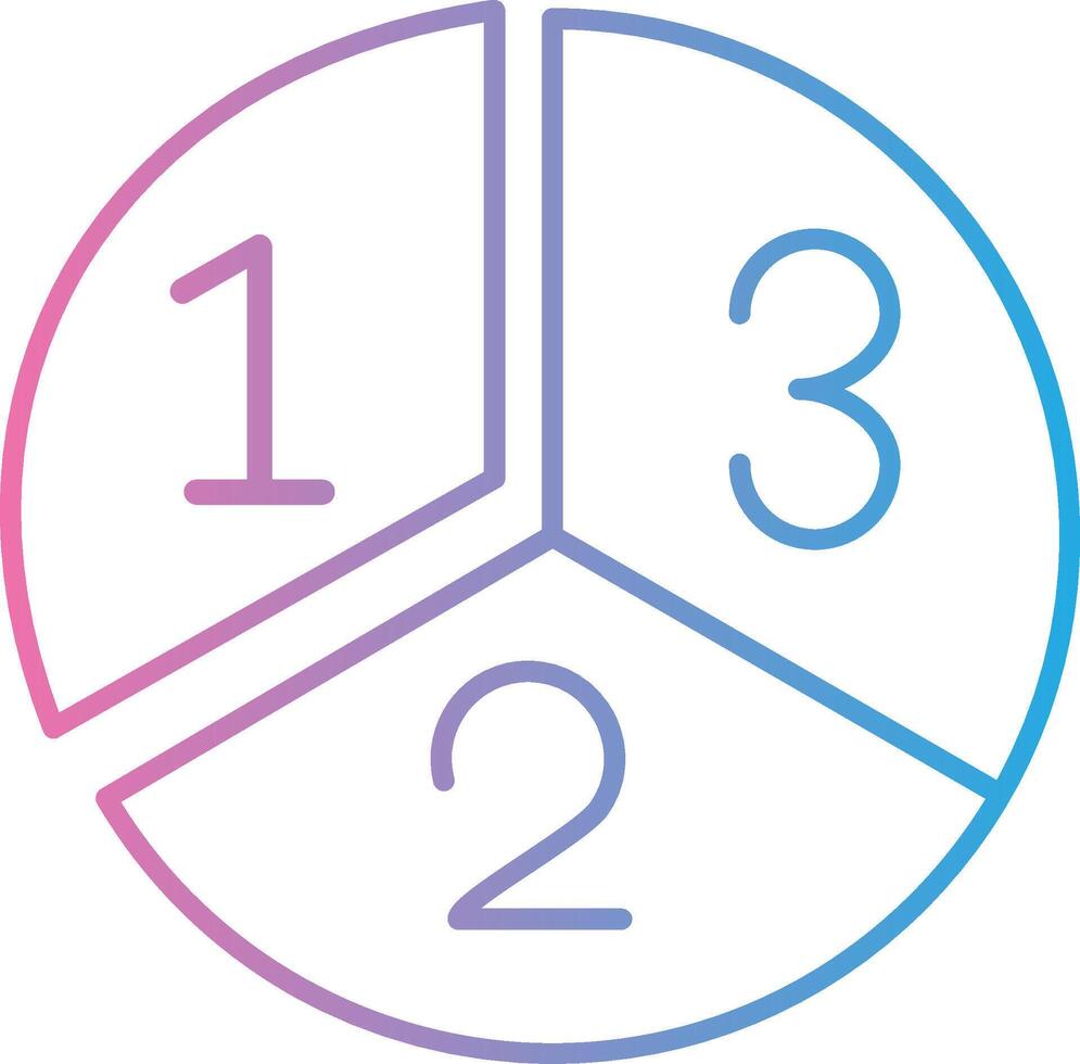 Pie Chart Flat Design Piece vector