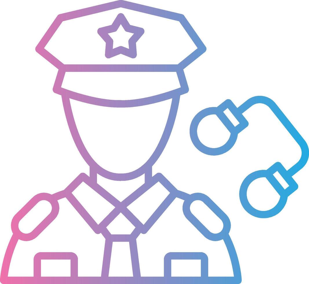 Policeman Crisp Outline Artwork vector