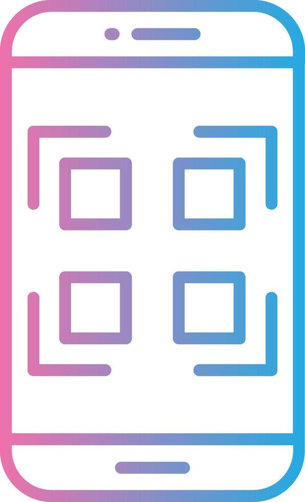 Qr Code Handcrafted UI Symbol vector