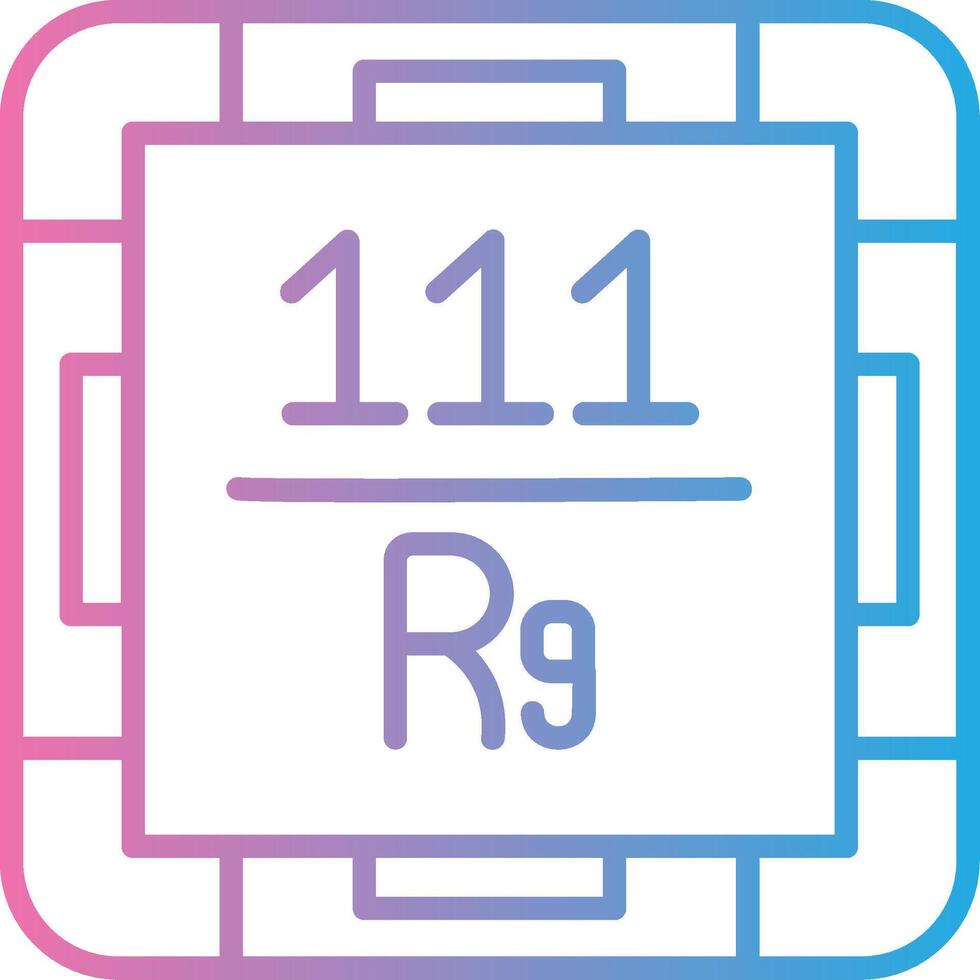 Roentgenium Isometric Web Illustration vector
