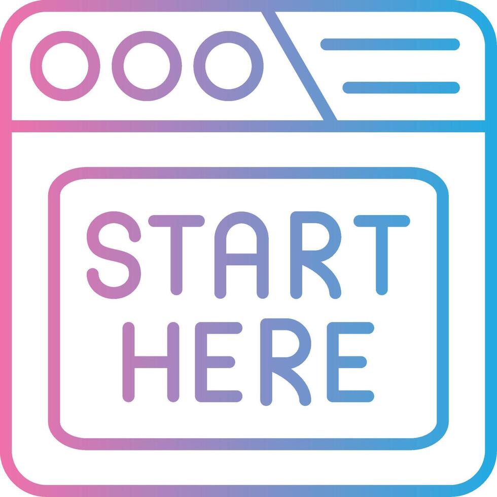 Start Here Solid Fill Symbol vector