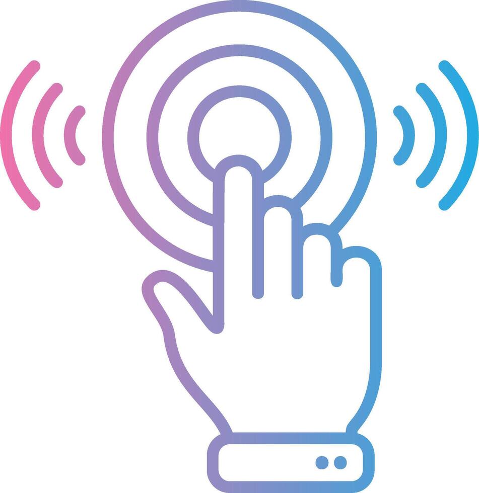 Touch Sensor Bold App Graphic vector