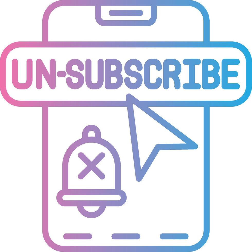 Unsubscribe Modern Shape Graphic vector