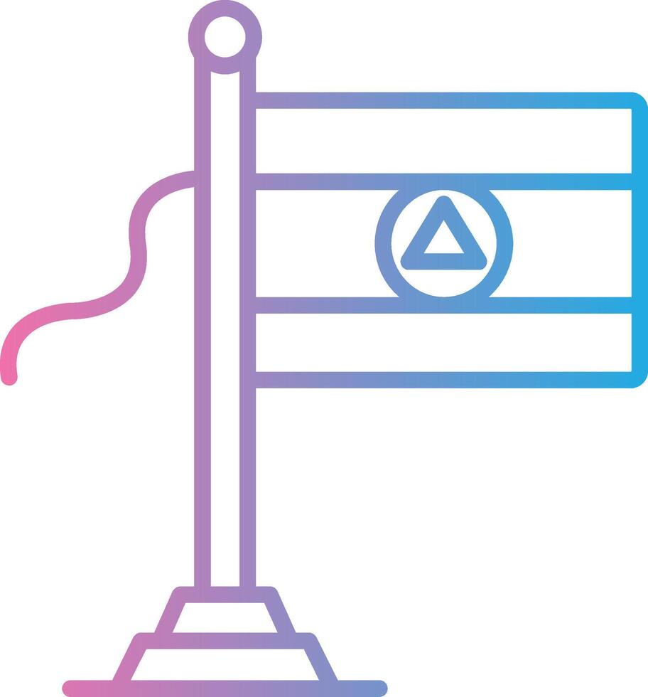 Nicaragua Flag Gradient Style Element vector