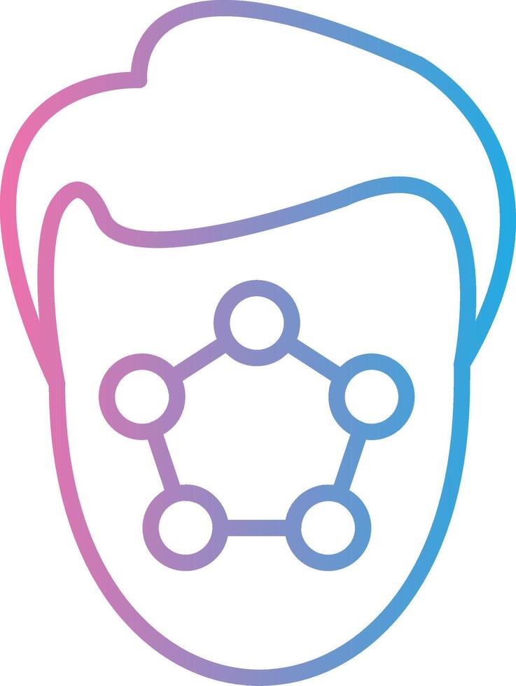 Face Scanner Custom Line Element vector