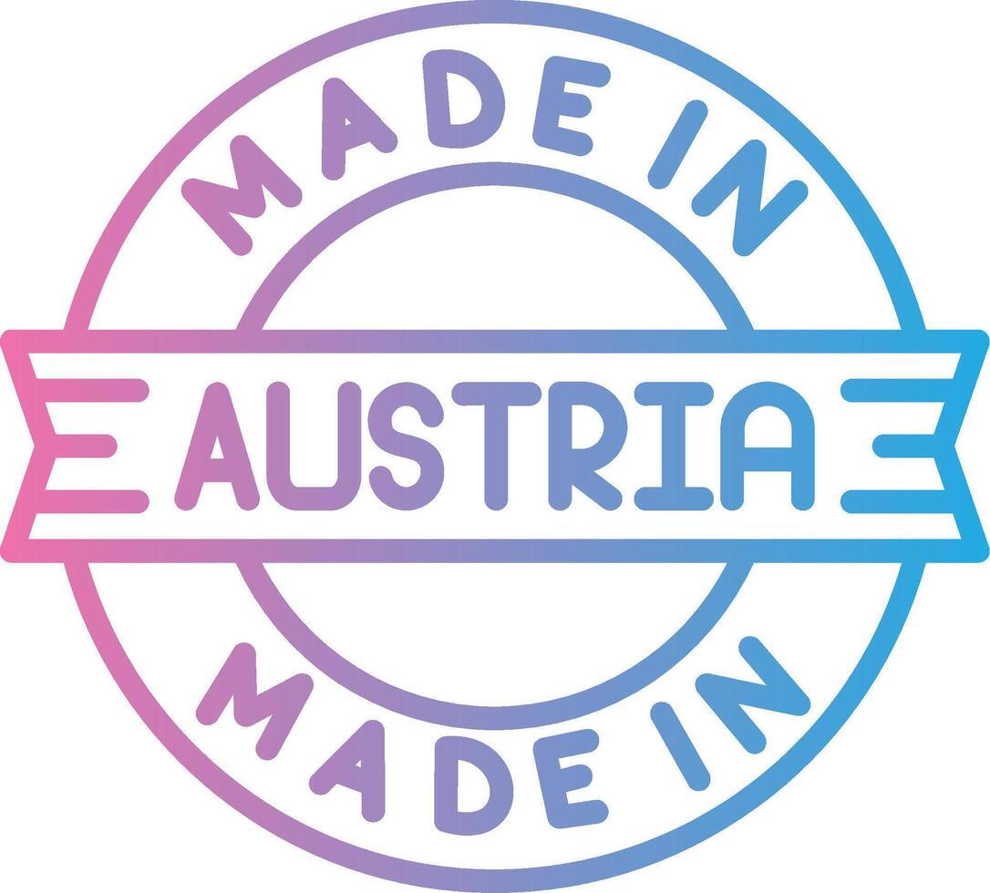 Made In Austria Futuristic UI Mark vector