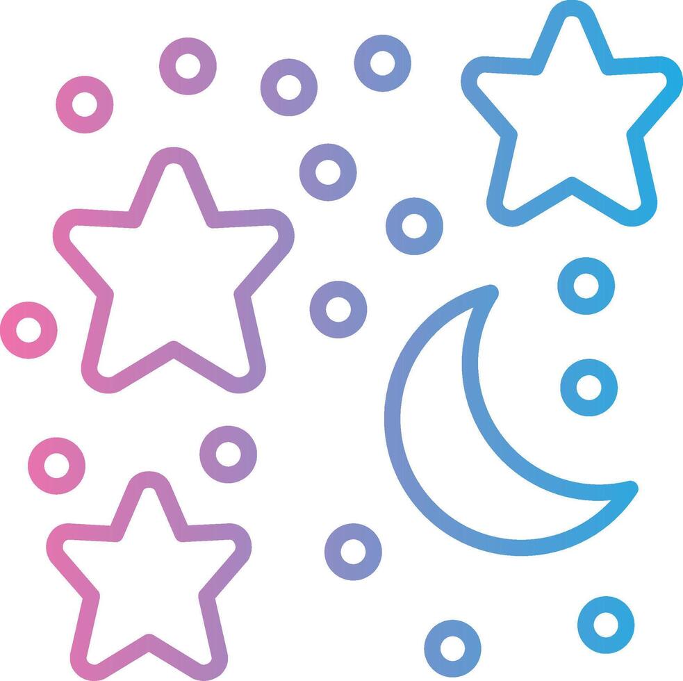 Moon And Stars Business App Graphic vector