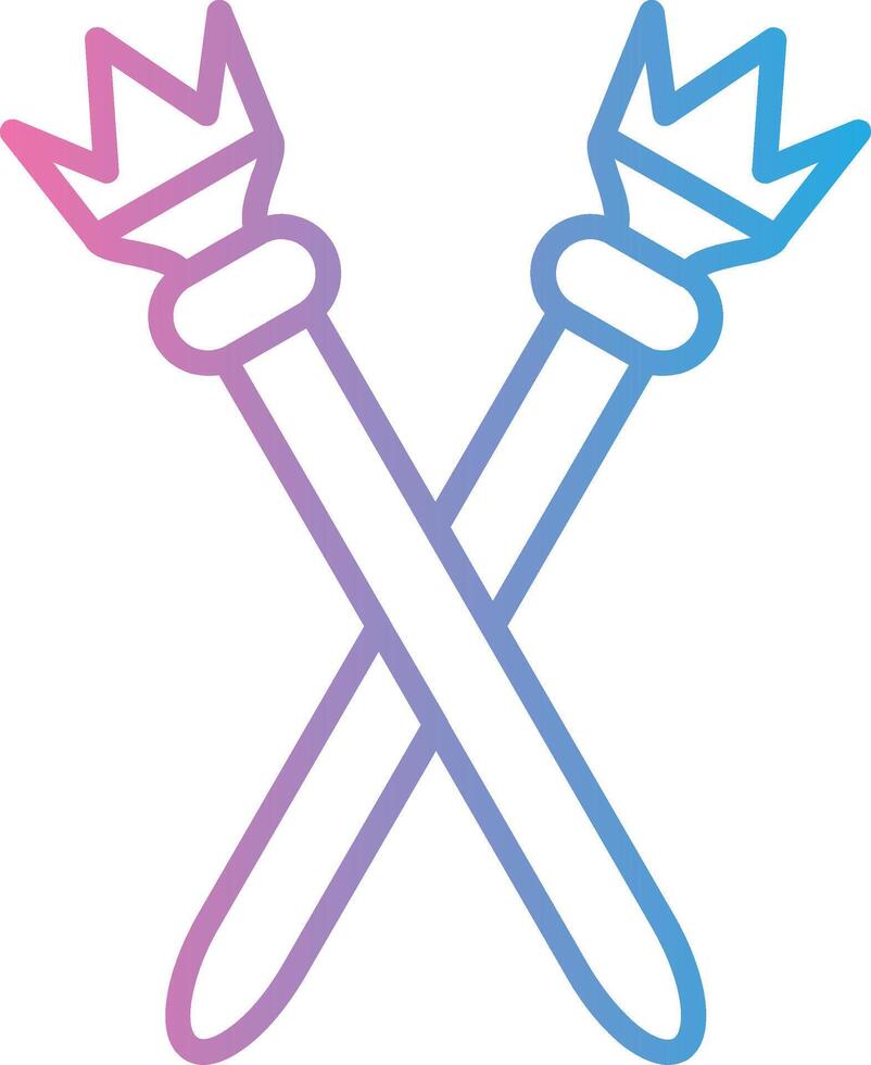 Scepter Color Stroke Symbol vector