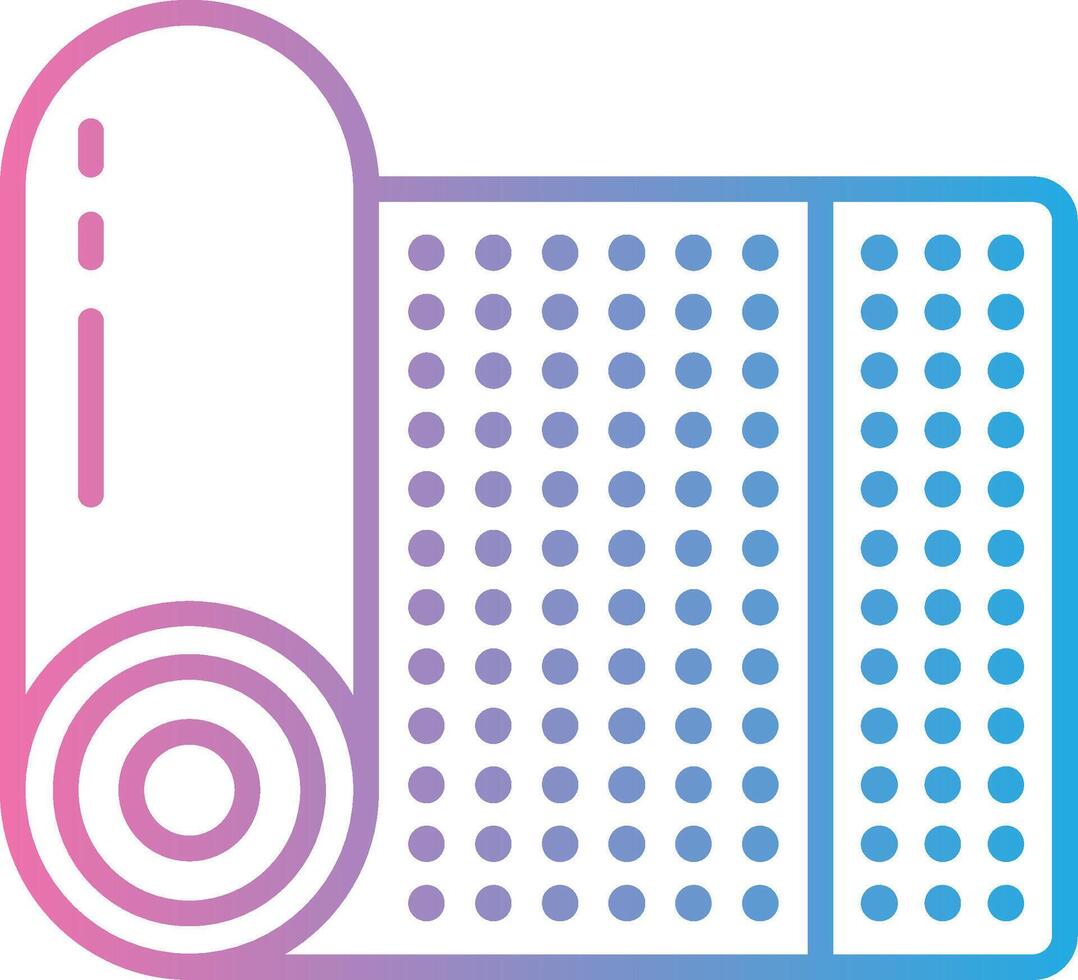 Yoga Mat Handcrafted UI Symbol vector
