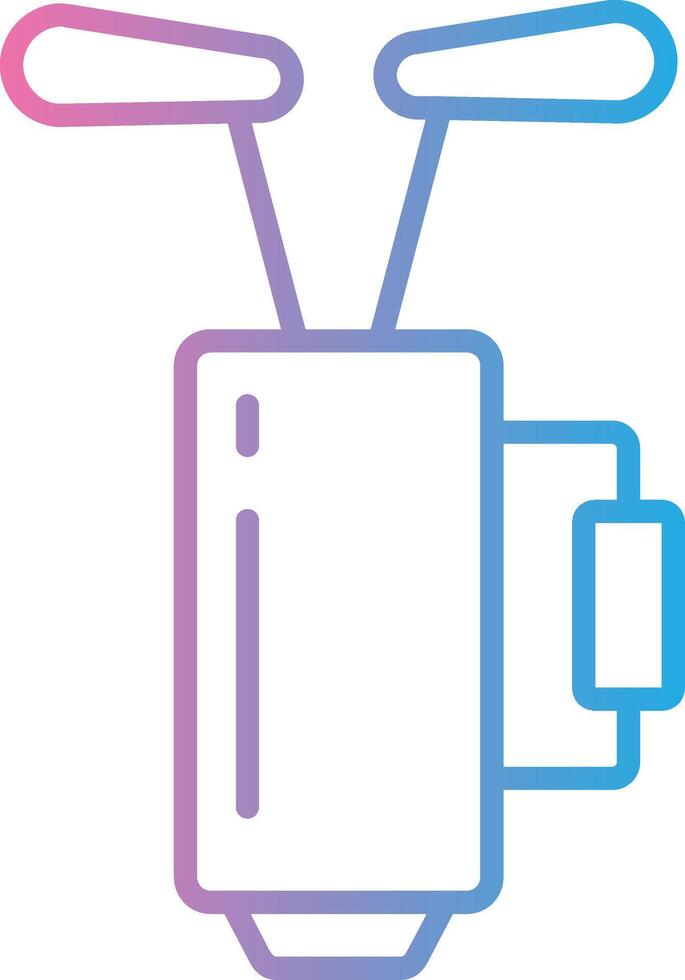 Golf Bag Futuristic App Badge vector