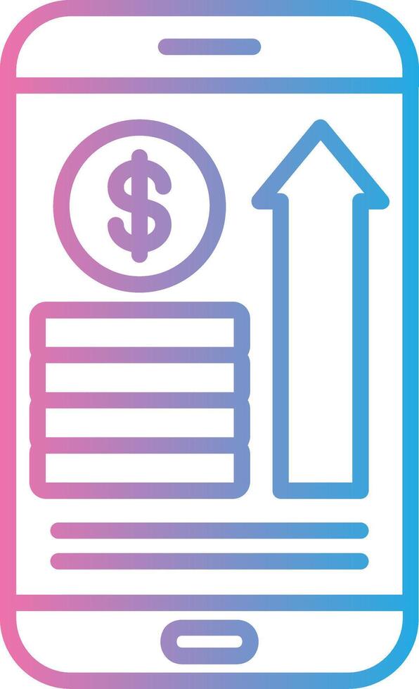 Growth Digital Outline Piece vector
