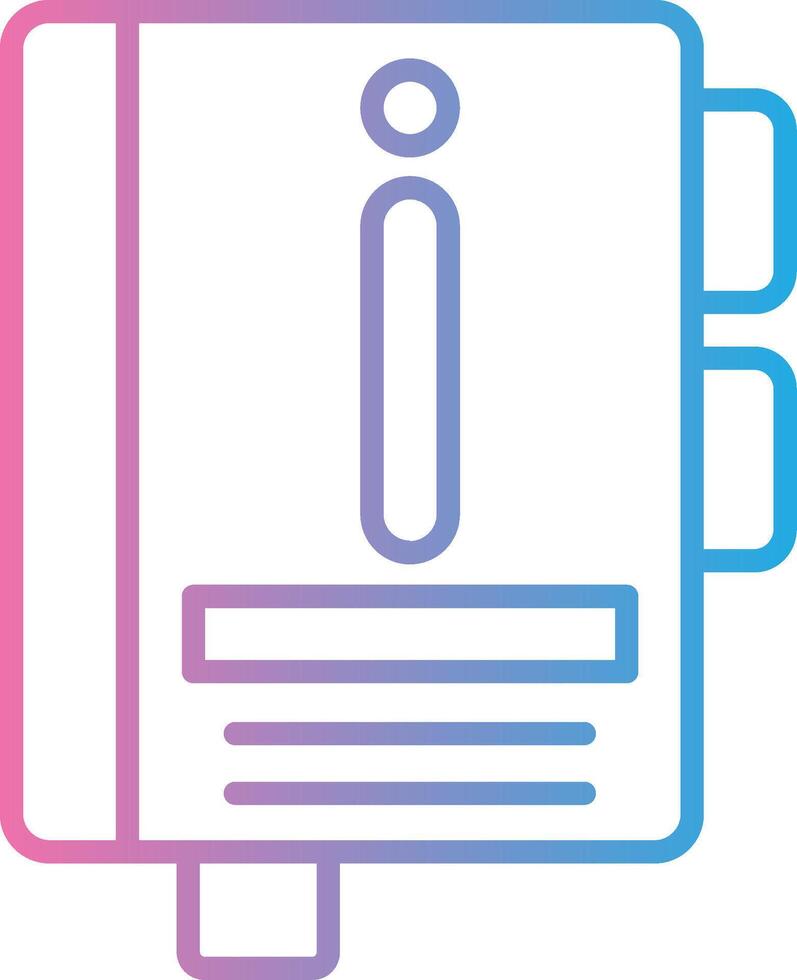 Handbook Iconic Line Form vector