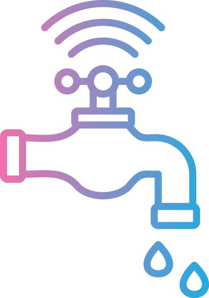 Water Tap Geometric Style Badge vector