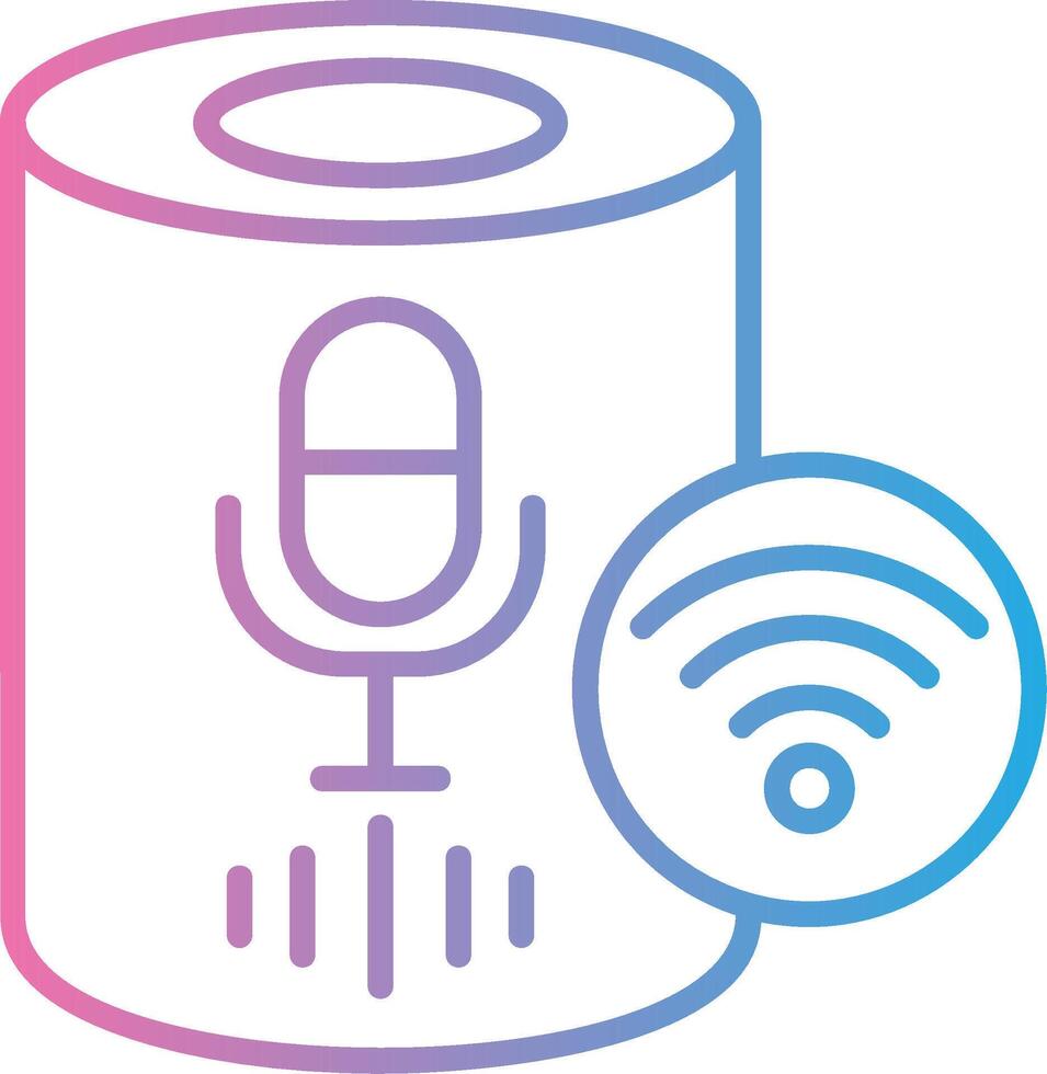 Voice Assistant Crisp Outline Artwork vector