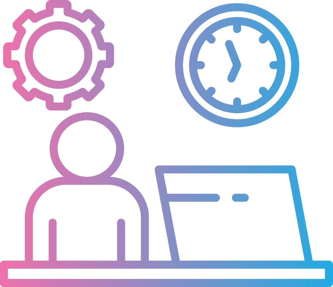 Work Time Muted Color Design vector