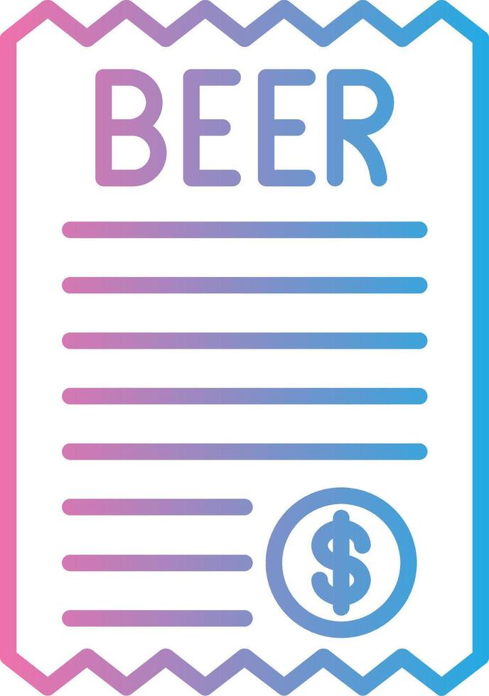 Beer Bill UI Badge vector
