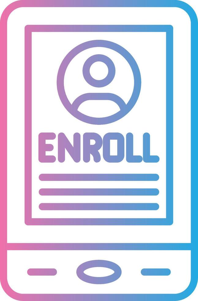 Enroll Minimal UI Element vector