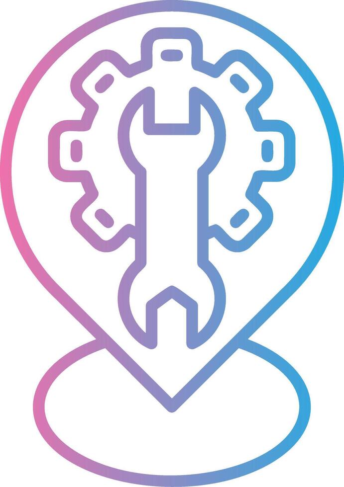Location Pin Color Block Badge vector
