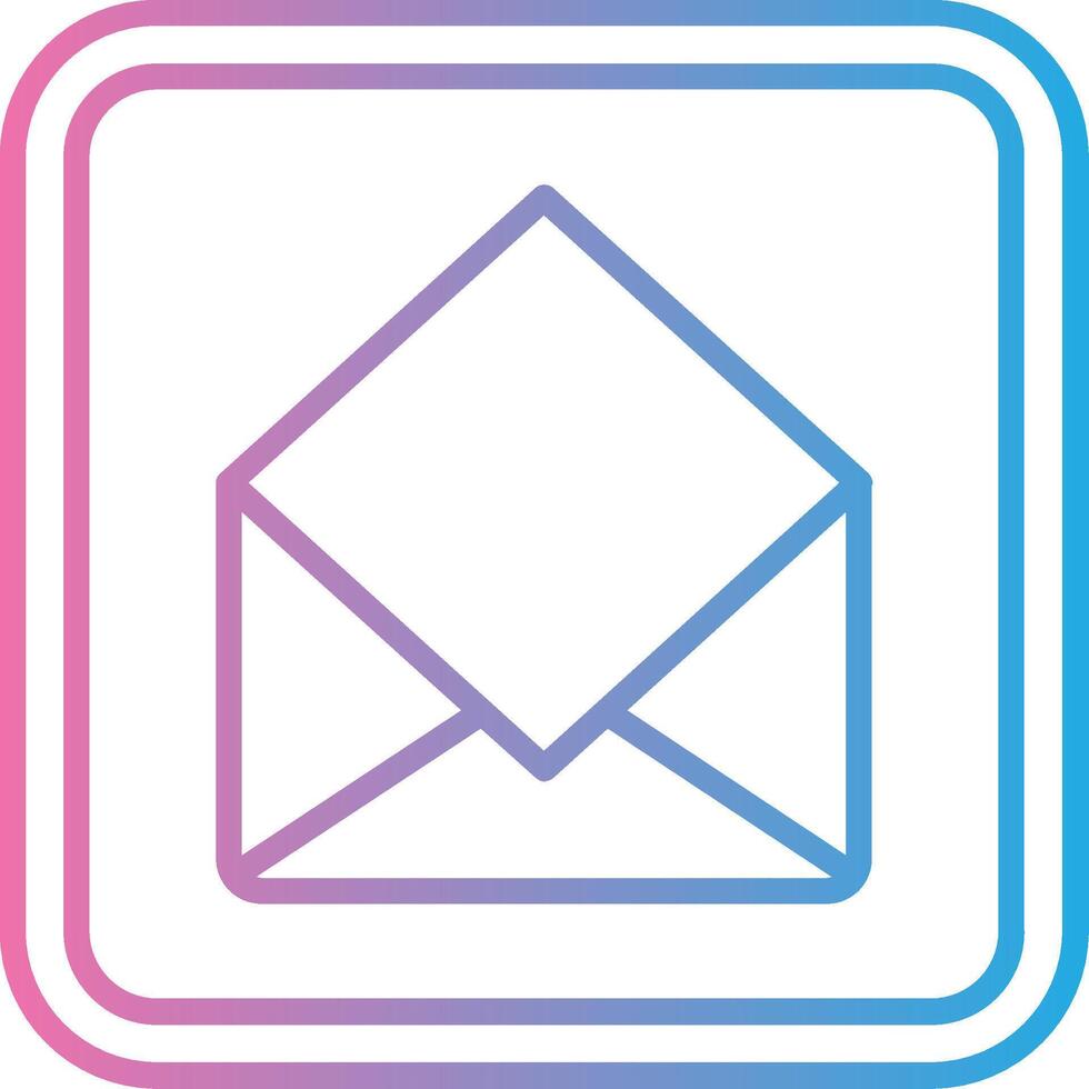 Open Mail Modern Color Symbol vector