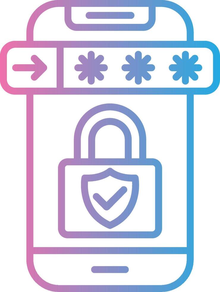 Privacy Color Stroke Symbol vector