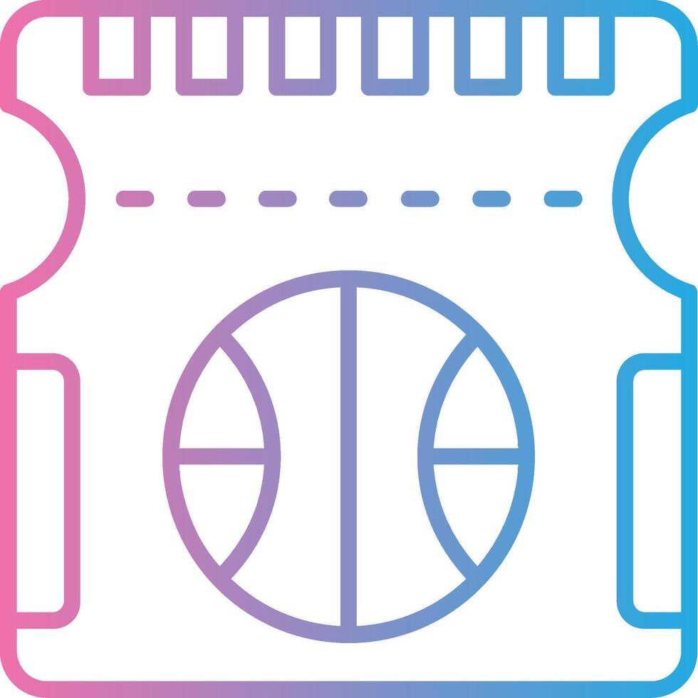 Ticket Gradient Themed Symbol vector