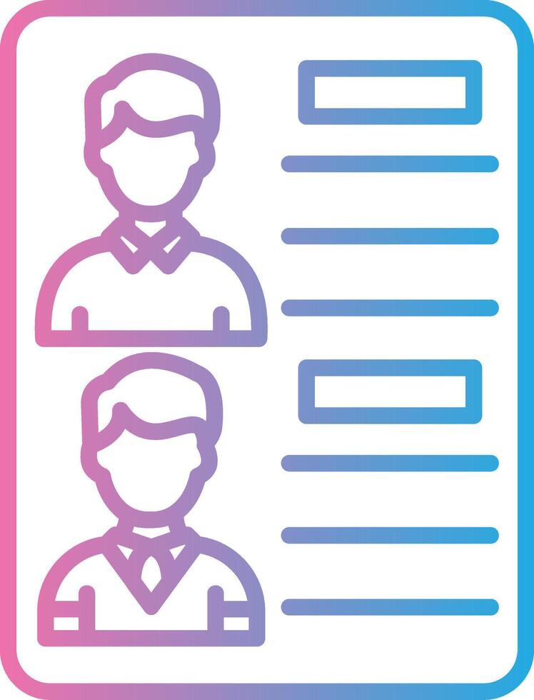 Candidates Iconic Line Form vector