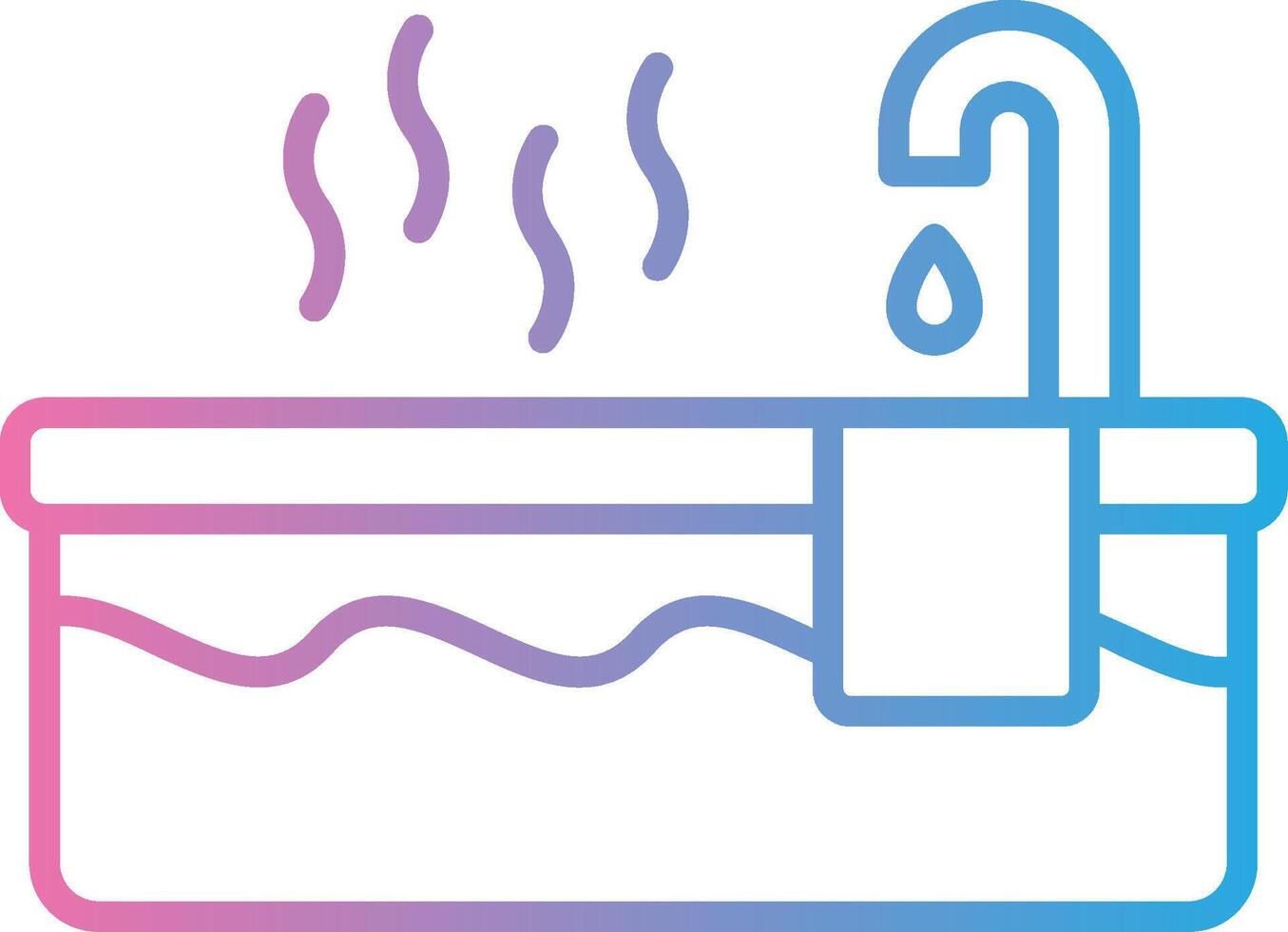 Hot Tub Minimal Graphic Visual vector