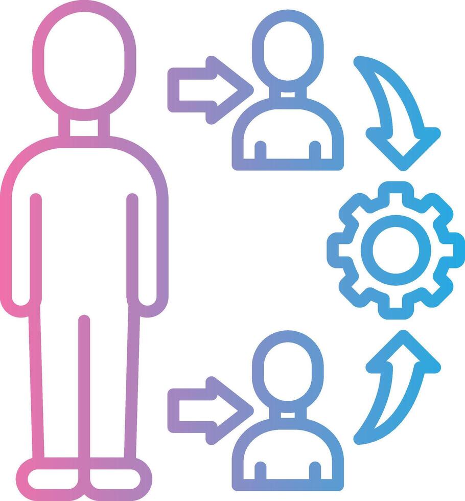 Team Management Elegant Shape Symbol vector