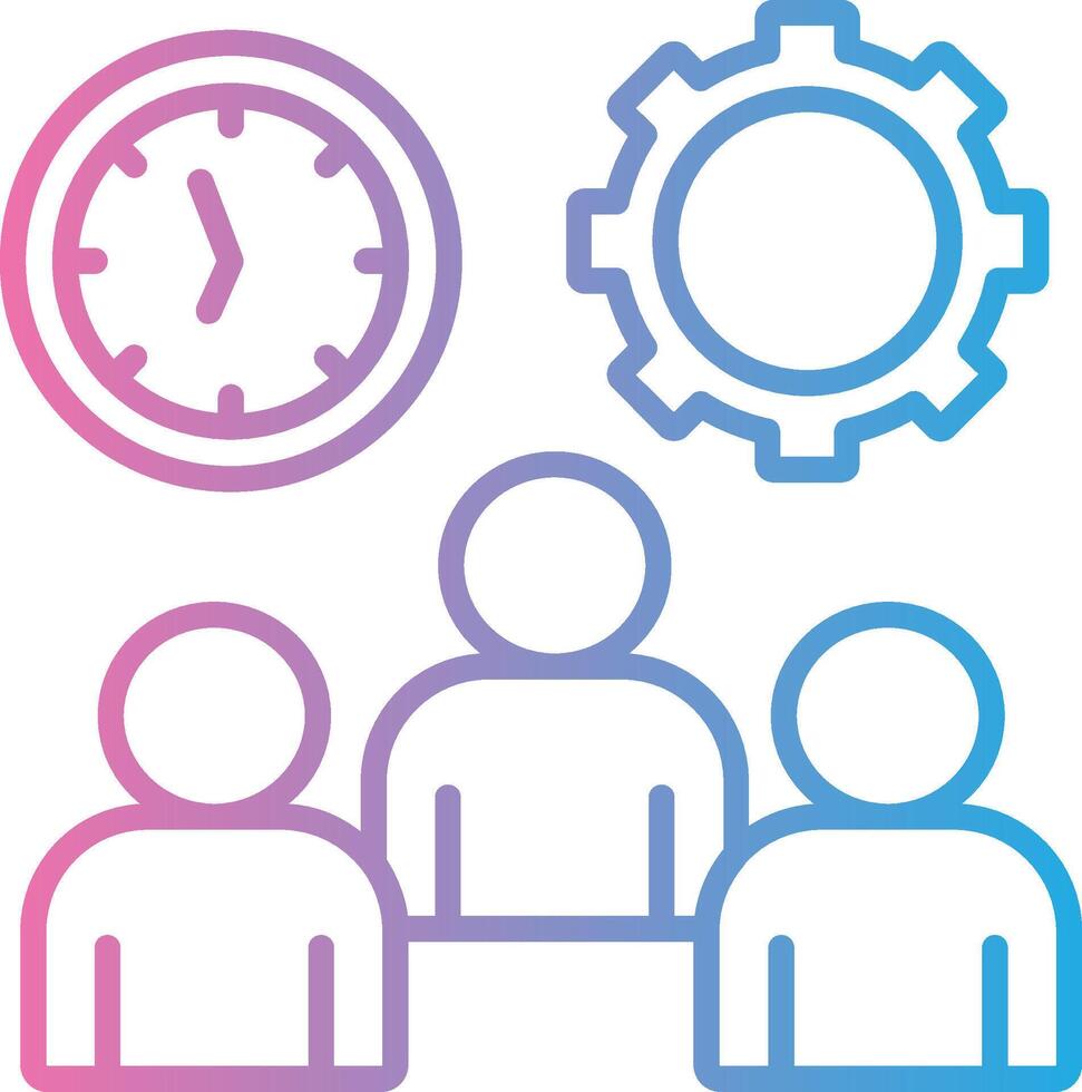 Work Time 3D Interface Shape vector