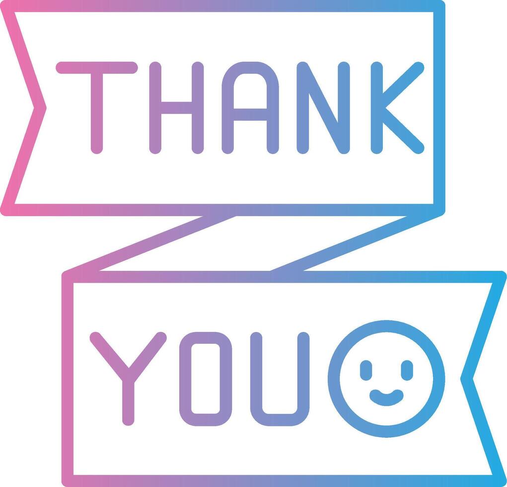 Thank You Handcrafted UI Symbol vector
