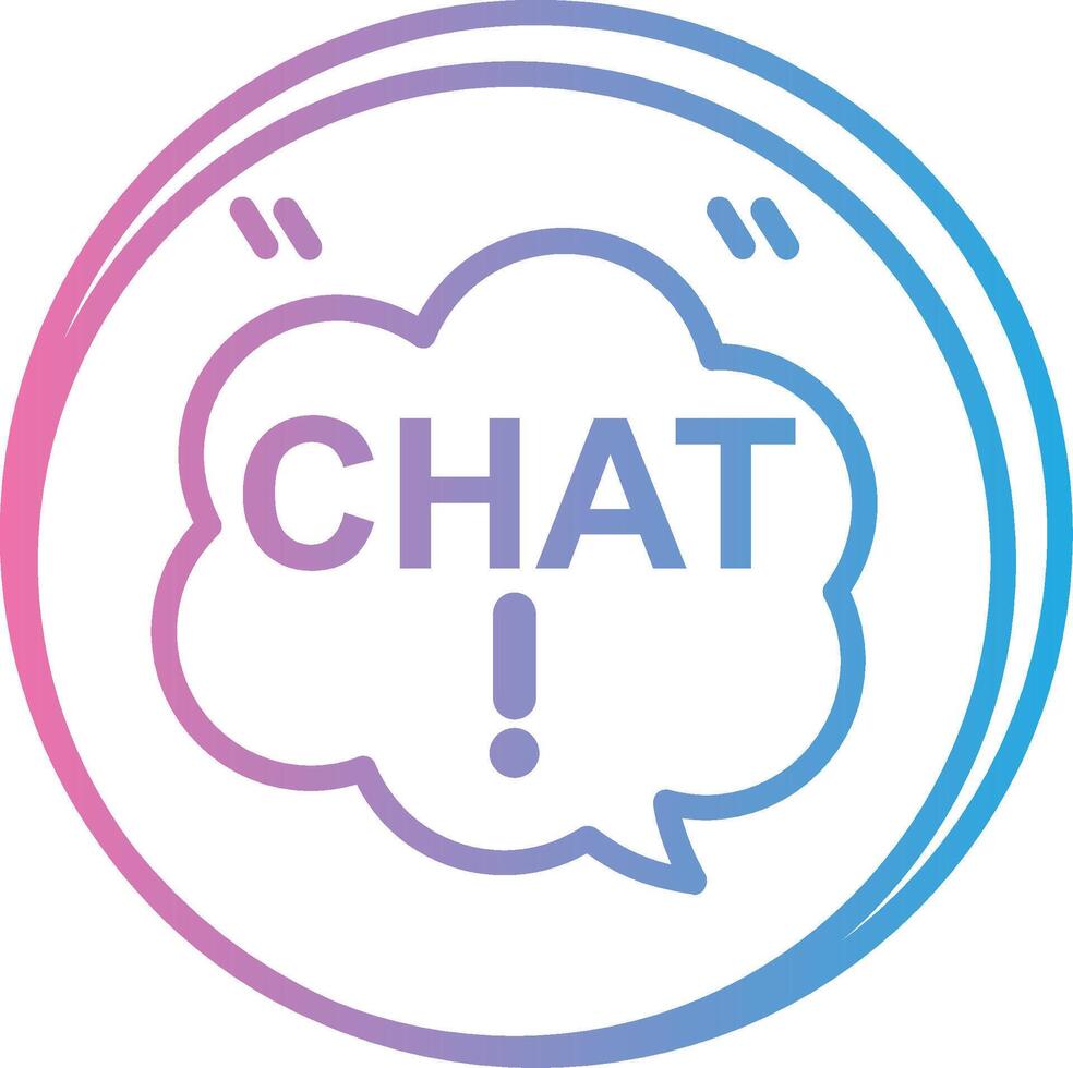 Chat Balloon Monochrome Line Graphic vector