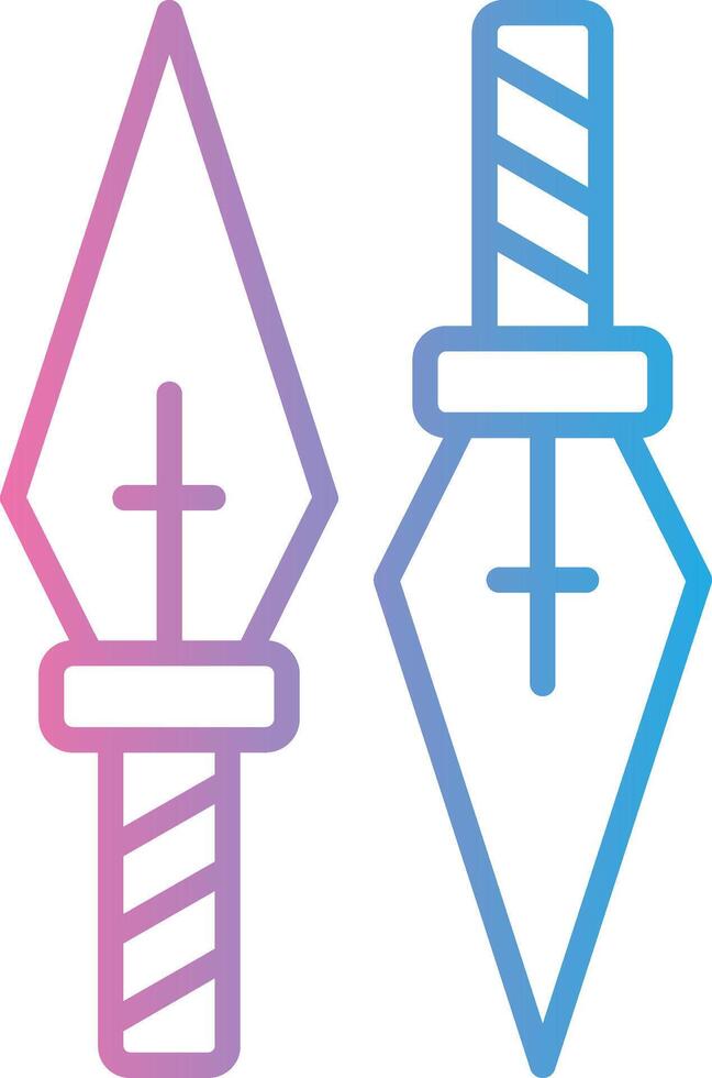 Kunai Gradient Color Form vector