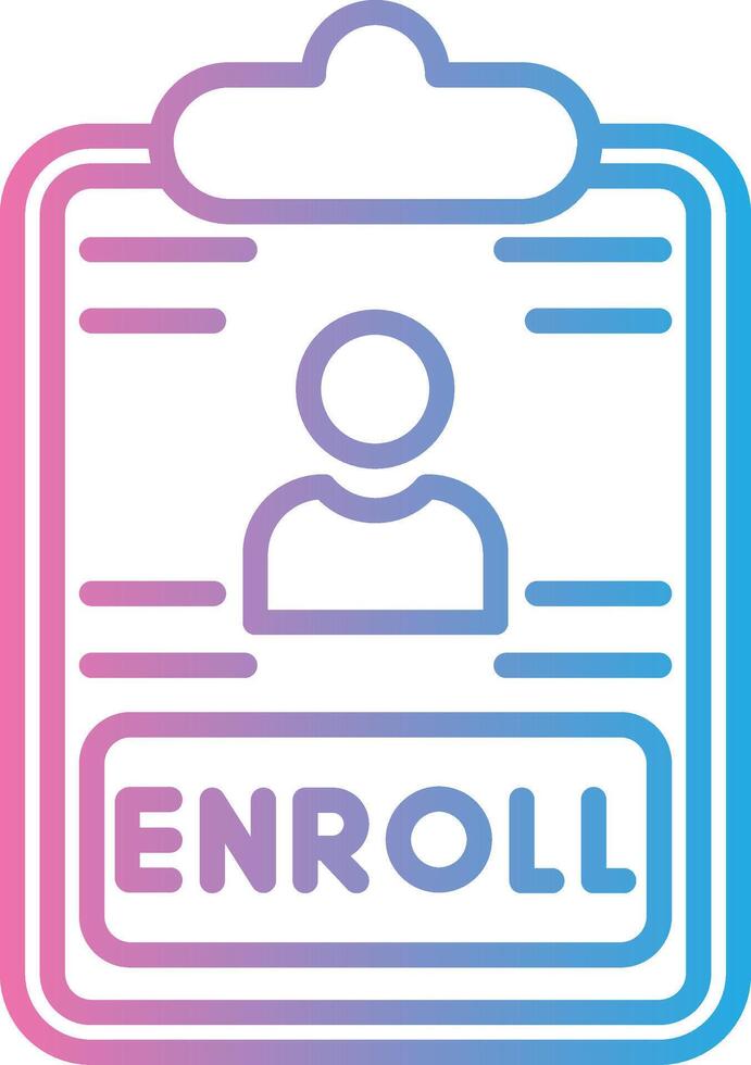 Open Enrollment Gradient Color Form vector